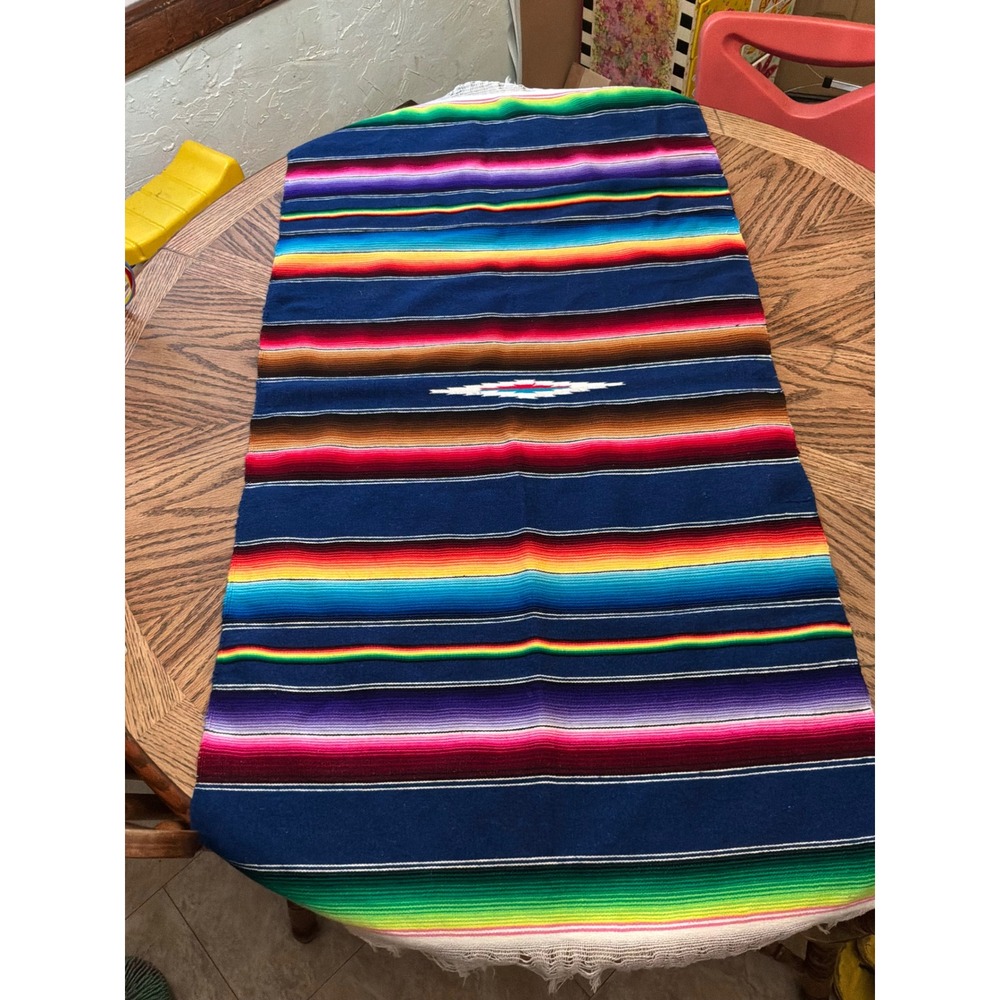 Southwestern Unisex Unbranded Mexican Serape Blanket 47x24 Multicolor